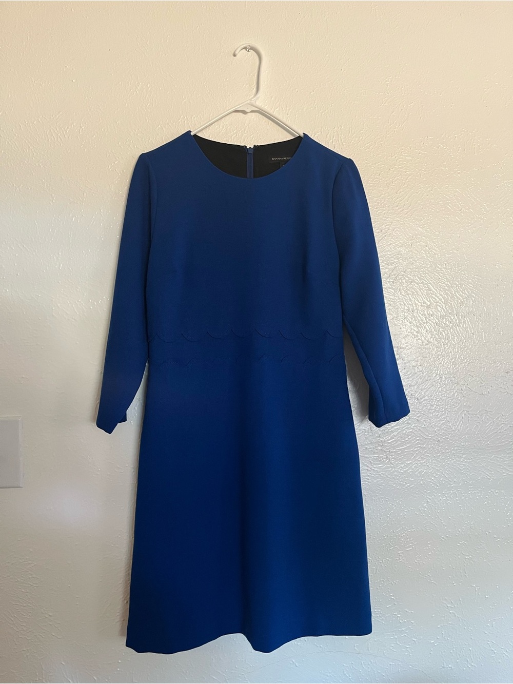Banana Republic Cobalt Blue Long Sleeve Shift Dress
